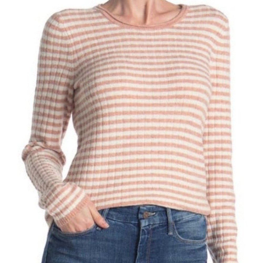 Madewell‎ S Colette Striped Sweater Pullover Comfort Cozy Coastal Grandma Preppy